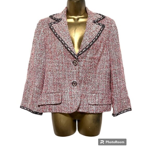 Austin Reed Jackets & Blazers - Y2K Austin Reed Silk Blend Tweed Jacket M Blazer Single Breasted Two Button